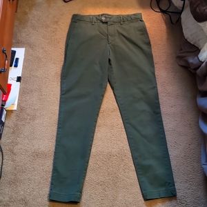 Banana Republic Green Slim-Tapered Fit Chinos, Size 31x34